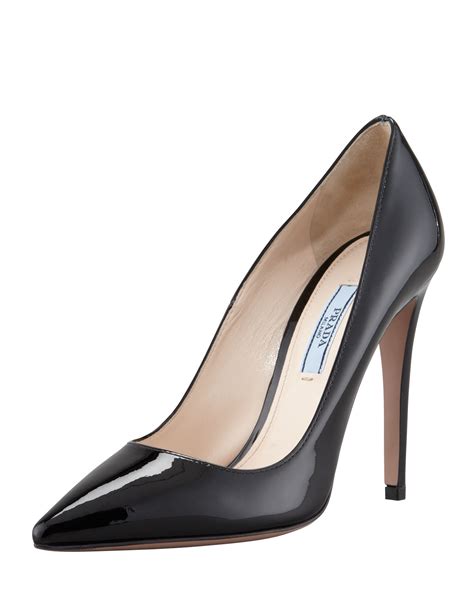 prada black pointed pumps|prada pumps price.